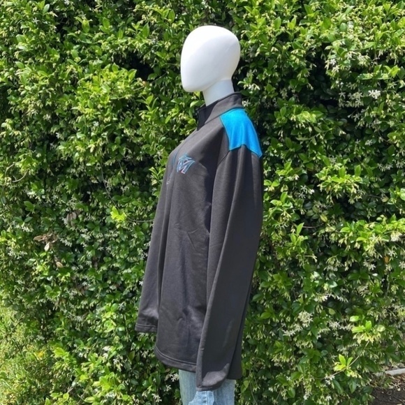 Miami Marlins Baseball Official Merch Lightweight 1/4 Zip Shirt - Picture 7 of 8